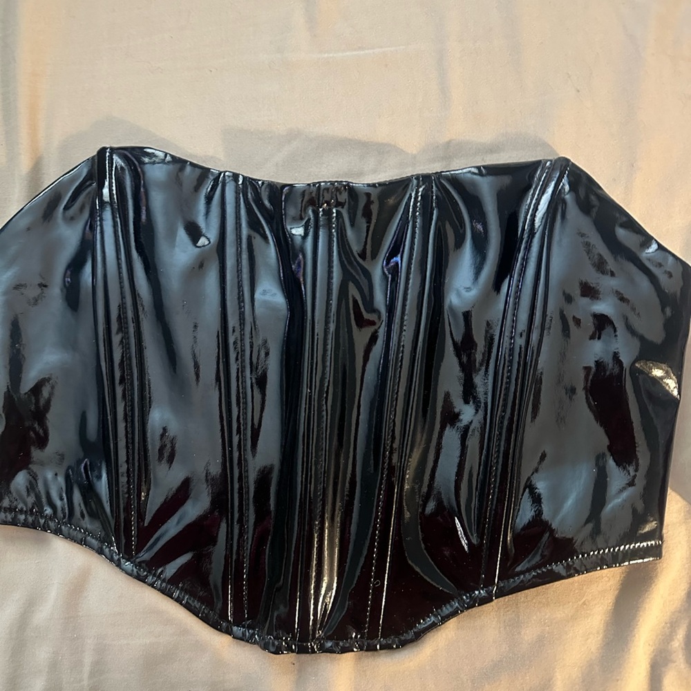 Black Patent Leather Corset